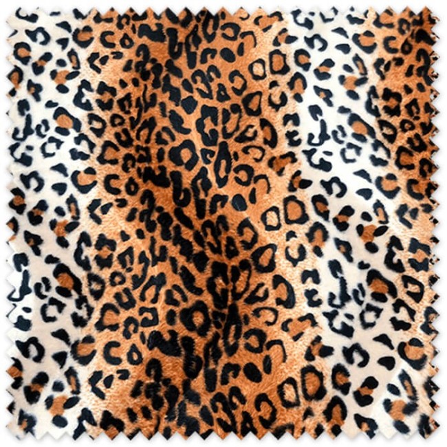 Tela de terciopelo estampada animal print de guepardo