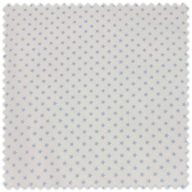 tela piqué azul estampada con estrellas para confección infantil