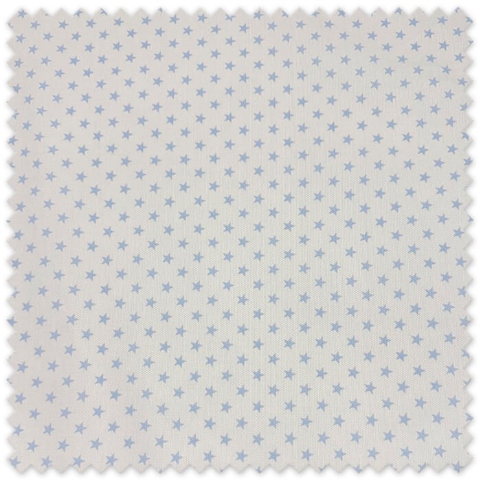 tela piqué azul estampada con estrellas para confección infantil