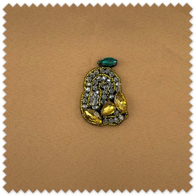parche decorativo con forma de pera y piedras brillantes para personalizar ropa