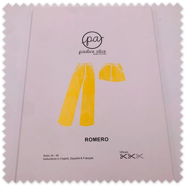 Patrón Pantalón Romero de Pauline Alice en papel con dos modelos de pantalón marinero