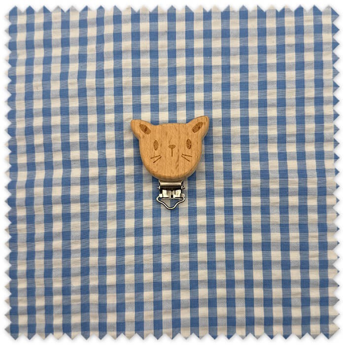 Pinza para chupetero con diseño de gato
