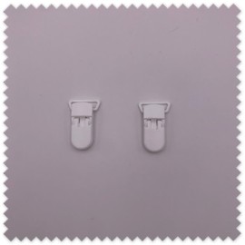 Pack de 8 pinzas blancas para chupeteros y tirantes