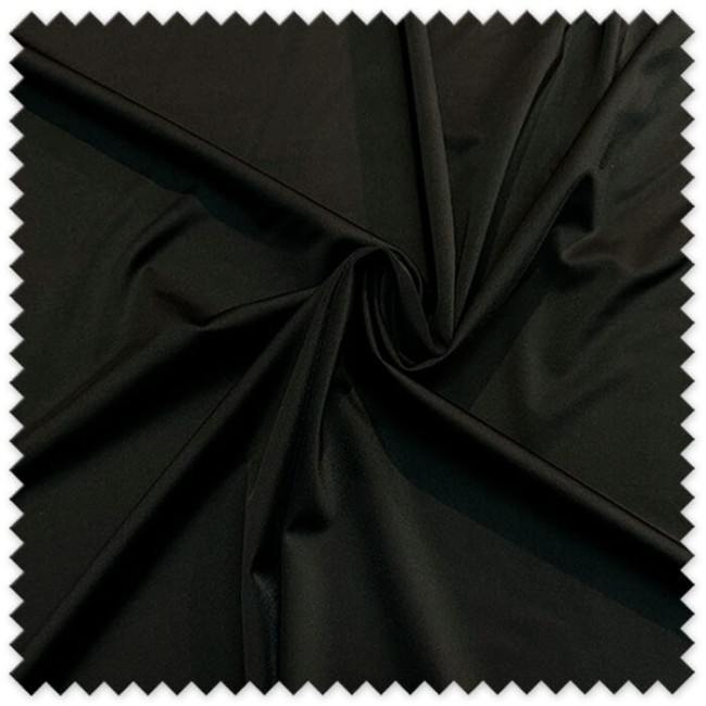 Tela lycra mate negra elástica de 1,50 metros de ancho para bañadores y maillots