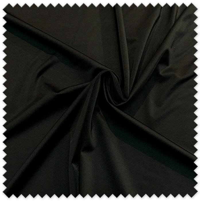 Tela lycra mate negra elástica de 1,50 metros de ancho para bañadores y maillots