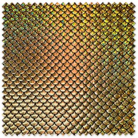 Tela Lycra Foil Holográfica Oro con acabado metalizado dorado brillante