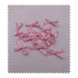 Pack 10 lazos cinta de raso rosa bebé para decoración, regalos y manualidades