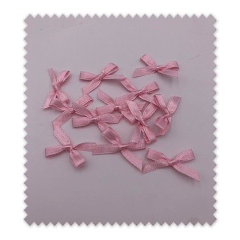 Pack 10 lazos cinta de raso rosa bebé para decoración, regalos y manualidades