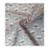 Algodón 100% Unicornios Arcoíris Rosa