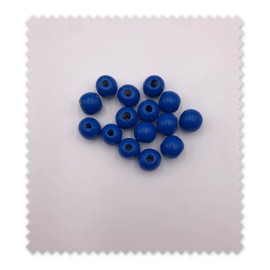 Mercería bolas de madera azulón