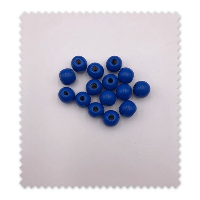 Mercería bolas de madera azulón