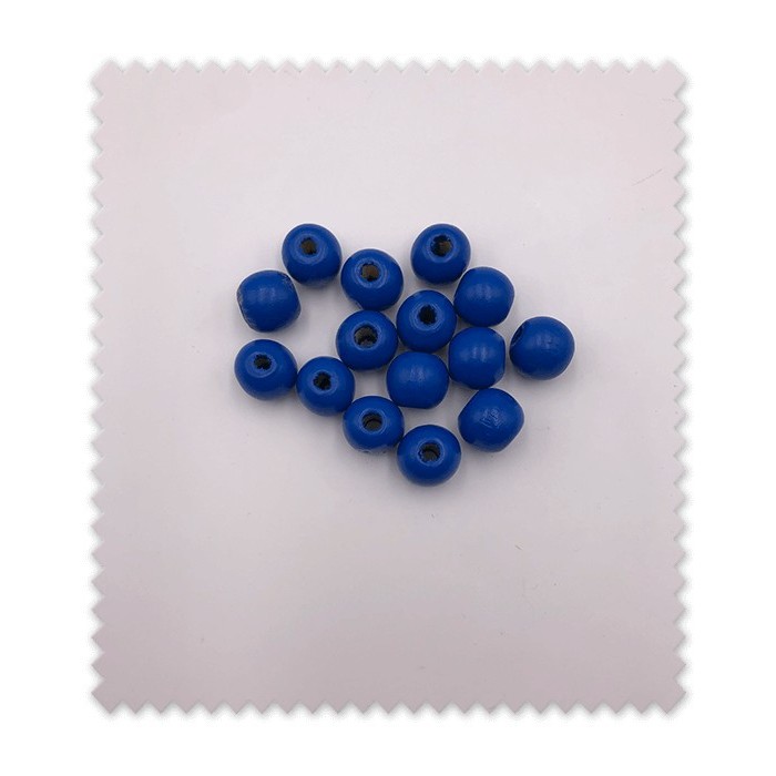 Mercería bolas de madera azulón