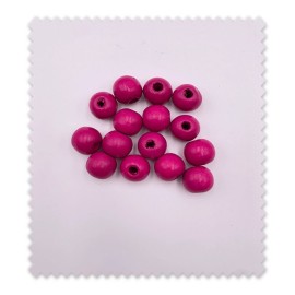 Bolas de madera fucsia para manualidades