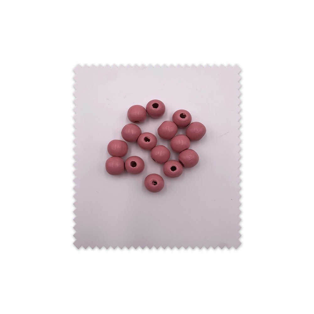 Bolas de madera rosa empolvado para manualidades