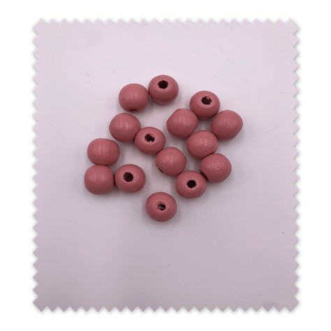 Bolas de madera rosa empolvado para manualidades