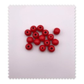 Bolas de madera rojo para manualidades