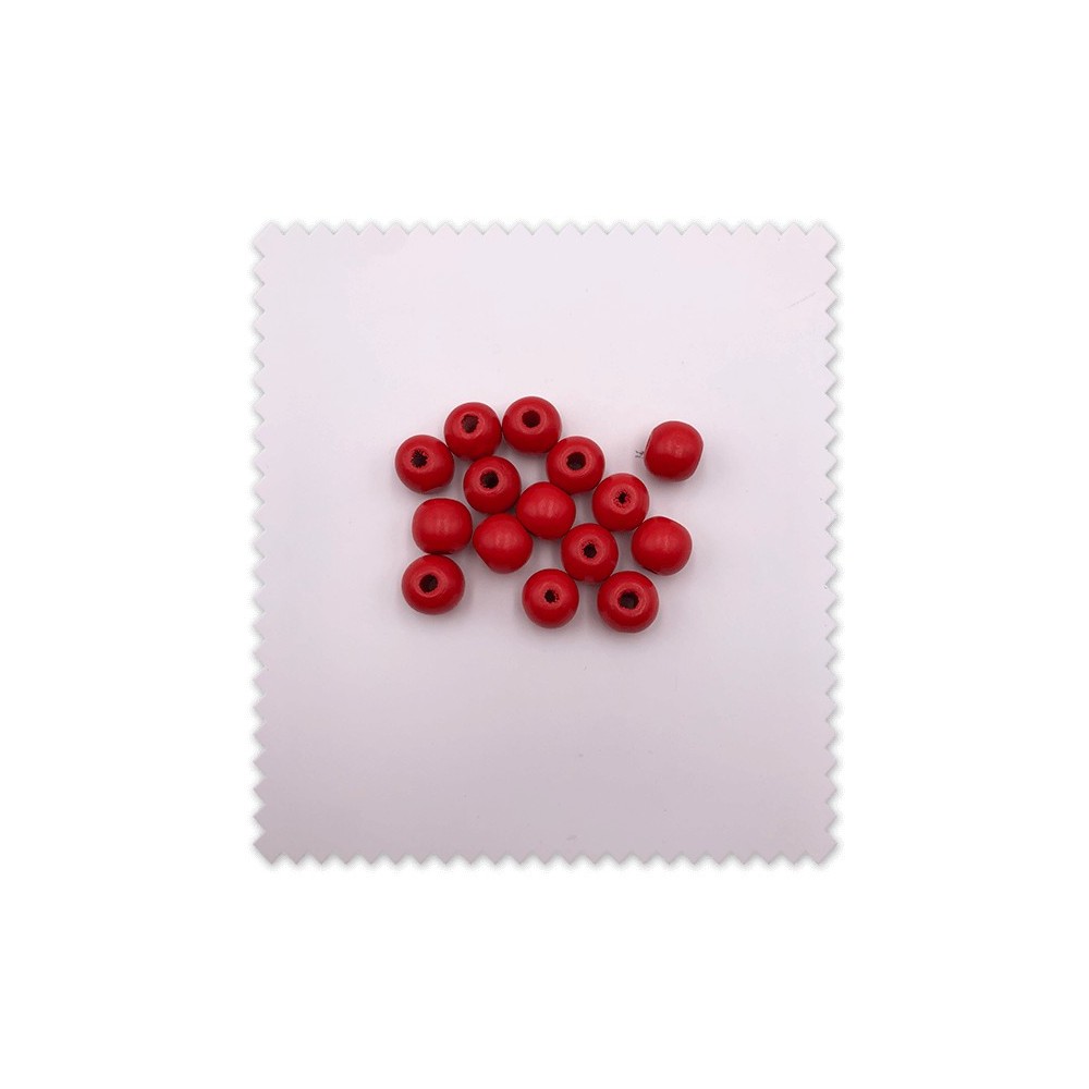 Bolas de madera rojo para manualidades