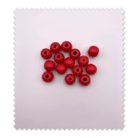 Bolas de madera rojo para manualidades