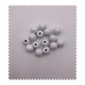 Bolas de madera blancas para manualidades