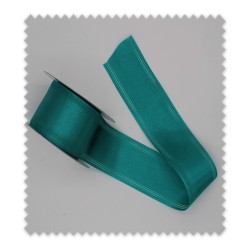 Cinta de raso fantasía verde agua marina brillante para decoración y costura