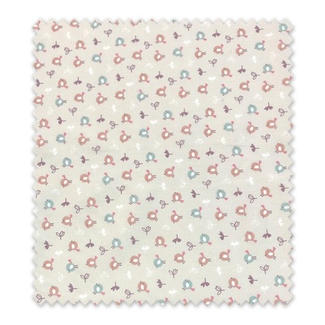 Tela popelín pájaros fondo gris claro de algodón