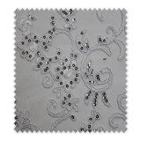 Encaje Tul Brillo Blanco