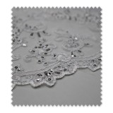 Encaje Tul Brillo Blanco