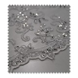 Encaje Tul Brillo Blanco