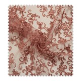 Encaje Tul Brillo Rosa Vintage