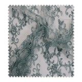 Encaje Tul Brillo Verde Agua