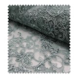 Encaje Tul Brillo Verde Agua