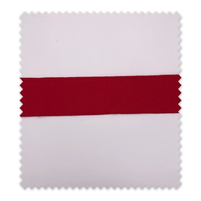 Tela Puño/ Cinturilla 7cm Rojo