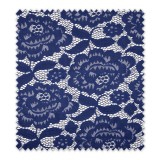 Encaje Flor Azul Marino