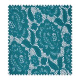 Encaje Flor Turquesa