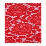 Encaje Flor Rojo