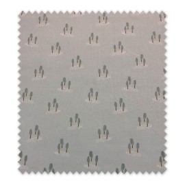 Telas de popelin estampado Arboles Menta