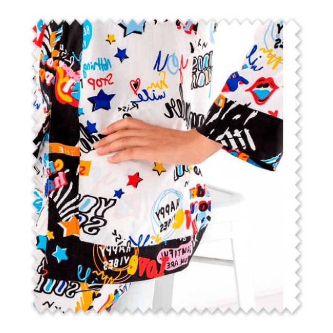 Viscosa Estampada Letras