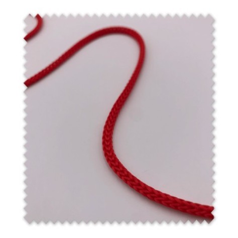 Cordón Trenzado 4mm Rojo