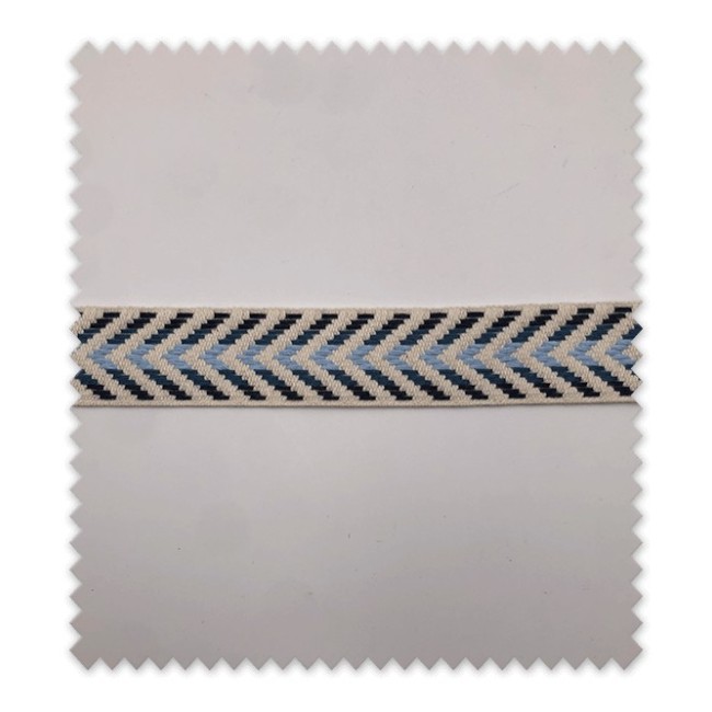 Cinta Espiga Algodón Azules