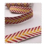 Cinta Espiga Algodón Fucsia, Naranja y Amarillo