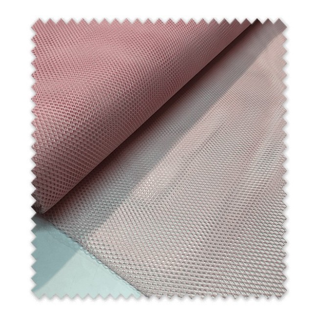 Tejido rejilla rosa transpirable para moda creativa