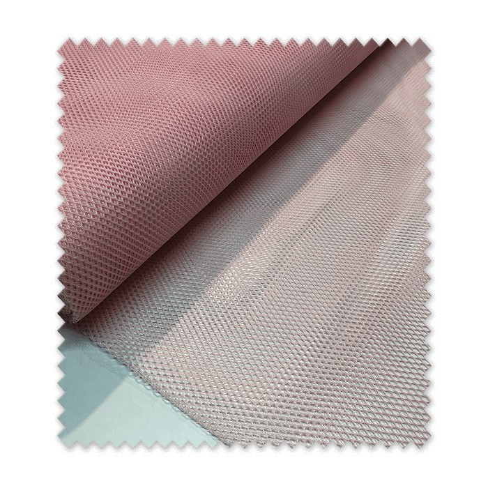 Tejido rejilla rosa transpirable para moda creativa