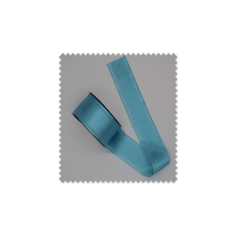 Cinta de raso fantasía celeste brillante para manualidades y decoración