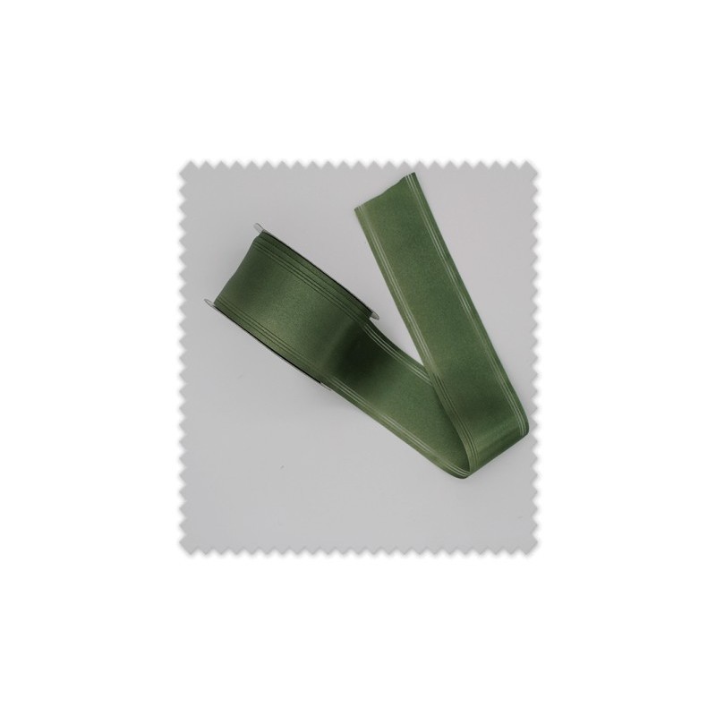 Cinta de raso fantasía verde oliva brillante para decoración y manualidades al mejor precio
