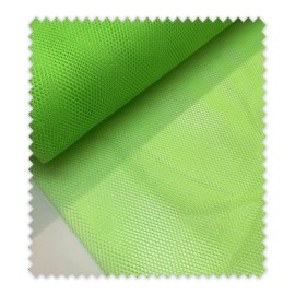 Tela mesh verde flúor con estructura de rejilla transpirable