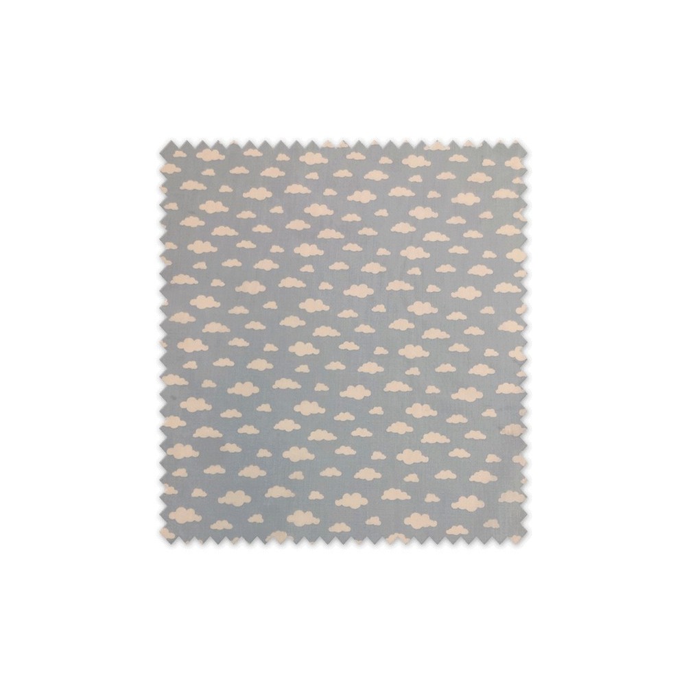 Comprar telas de Popelín Estampado Nubes Fondo Azul Bebé al mejor precio
