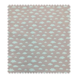 Comprar telas de Popelín Estampado Nubes Fondo Rosa Bebé