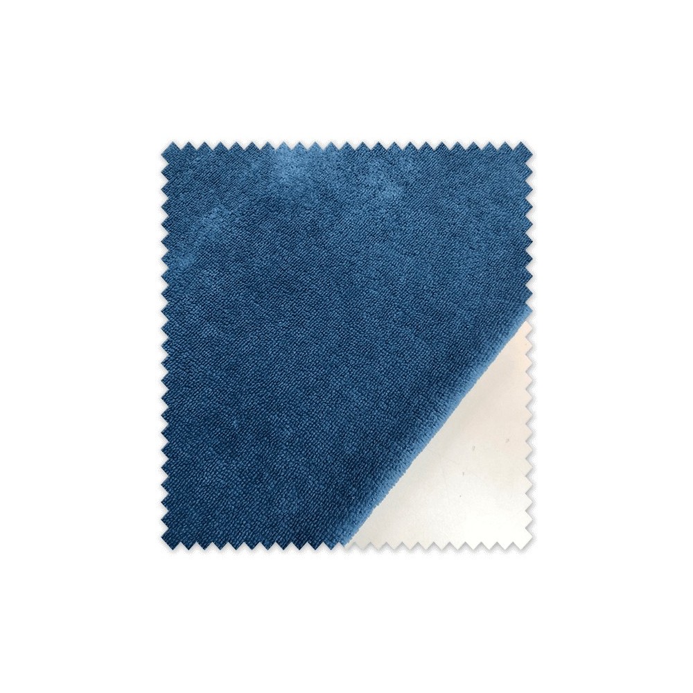 Tela sostenible rizo bambú azul jeans