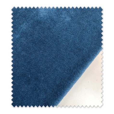 Tela sostenible rizo bambú azul jeans