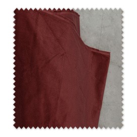 Tela pana algodón marsala acanalada